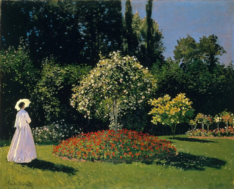 Dame in een tuin (Sainte-Adresse) W68 - Claude Monet