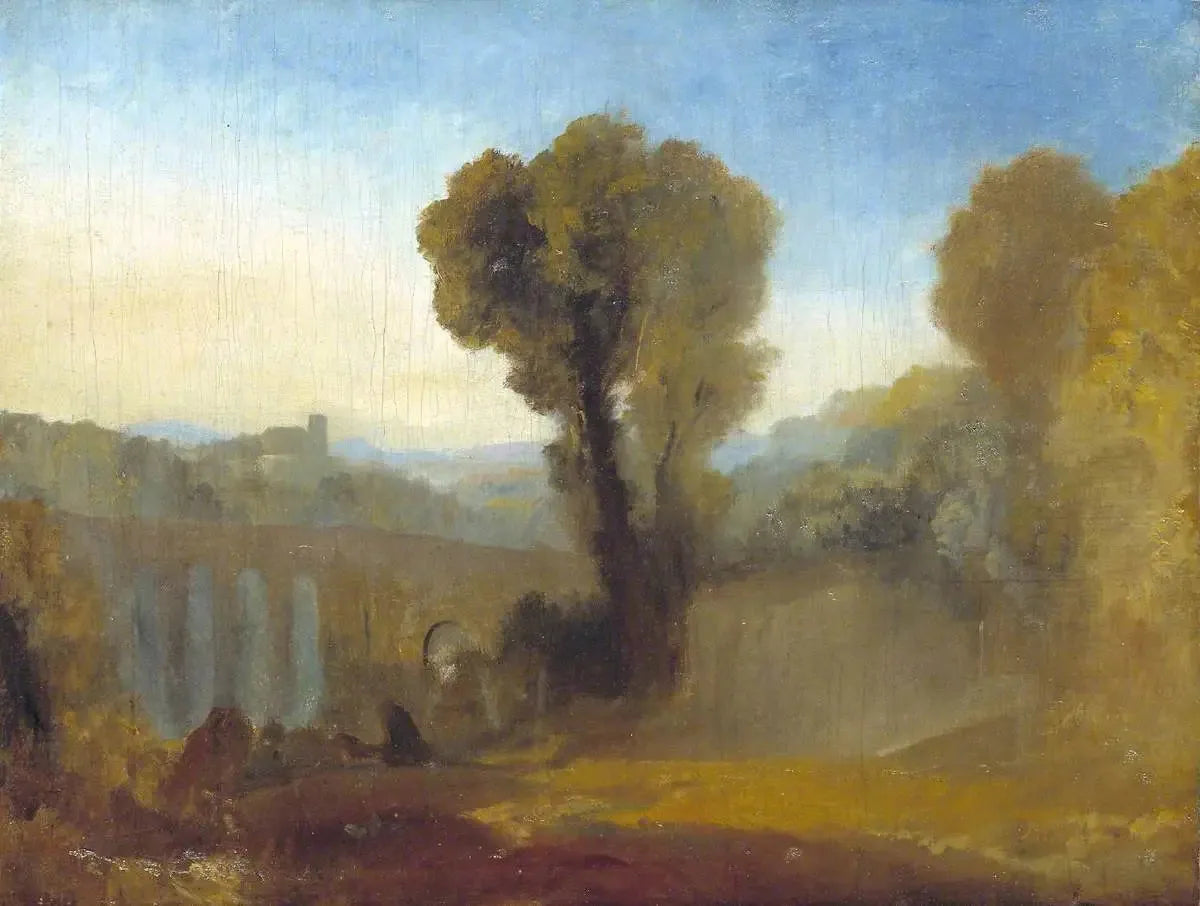 Claudian Composition, possibly Arcueil at Dawn (formerly titled ‘Ariccia (?): Sunset’) - J. M. W. Turner image 1 tableau peint à l’huile sur toile