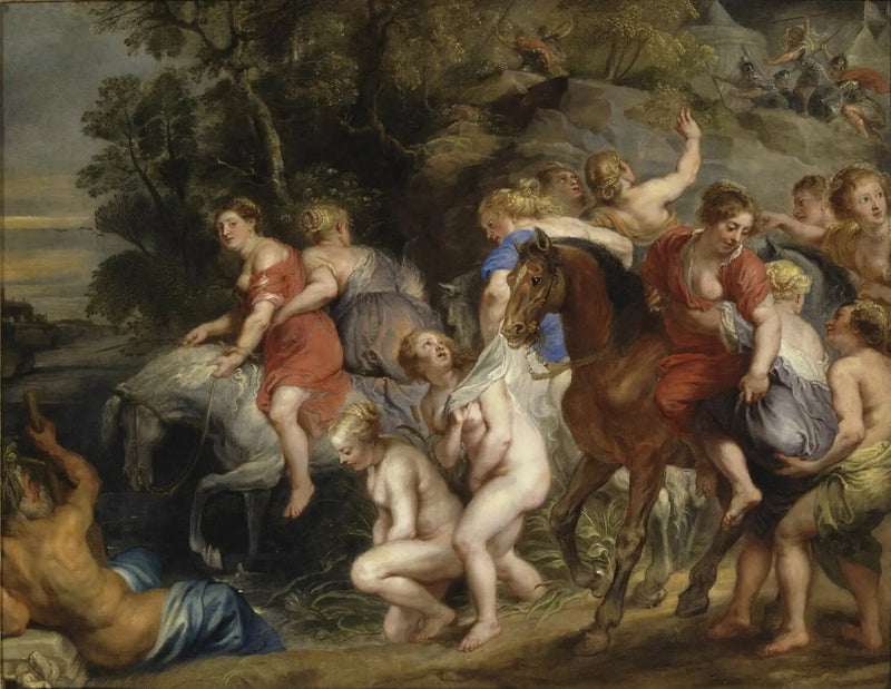 Clélie die de Tiber passeert - Peter Paul Rubens