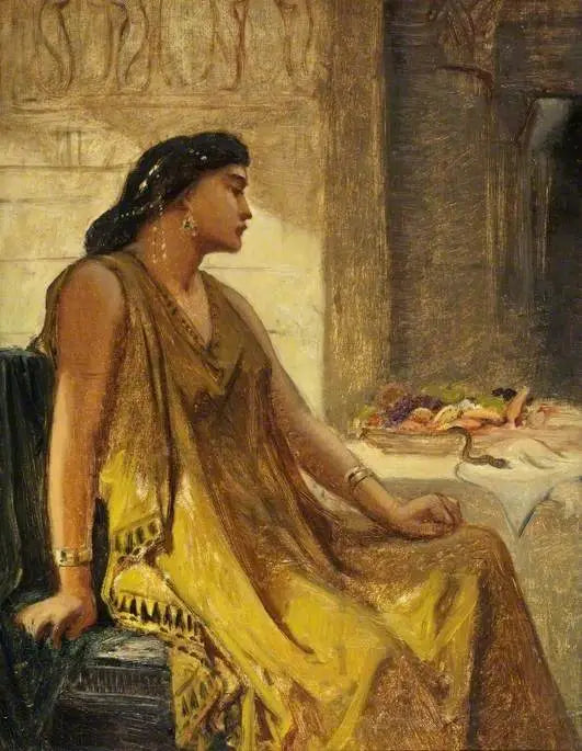 Cleopatra en de Aspic - Edward Poynter

Source:
Cléopâtre et l'Aspic - Edward Poynter
