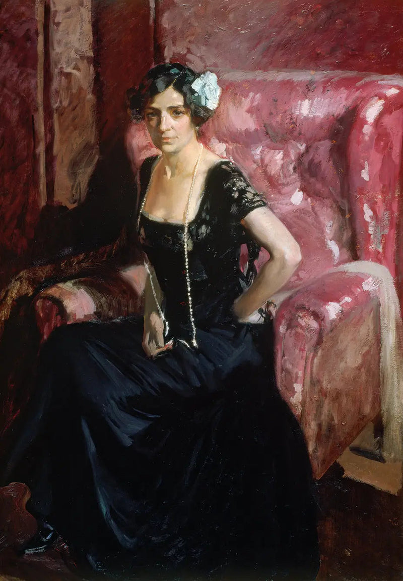 Clotilde in avondjurk - Joaquín Sorolla