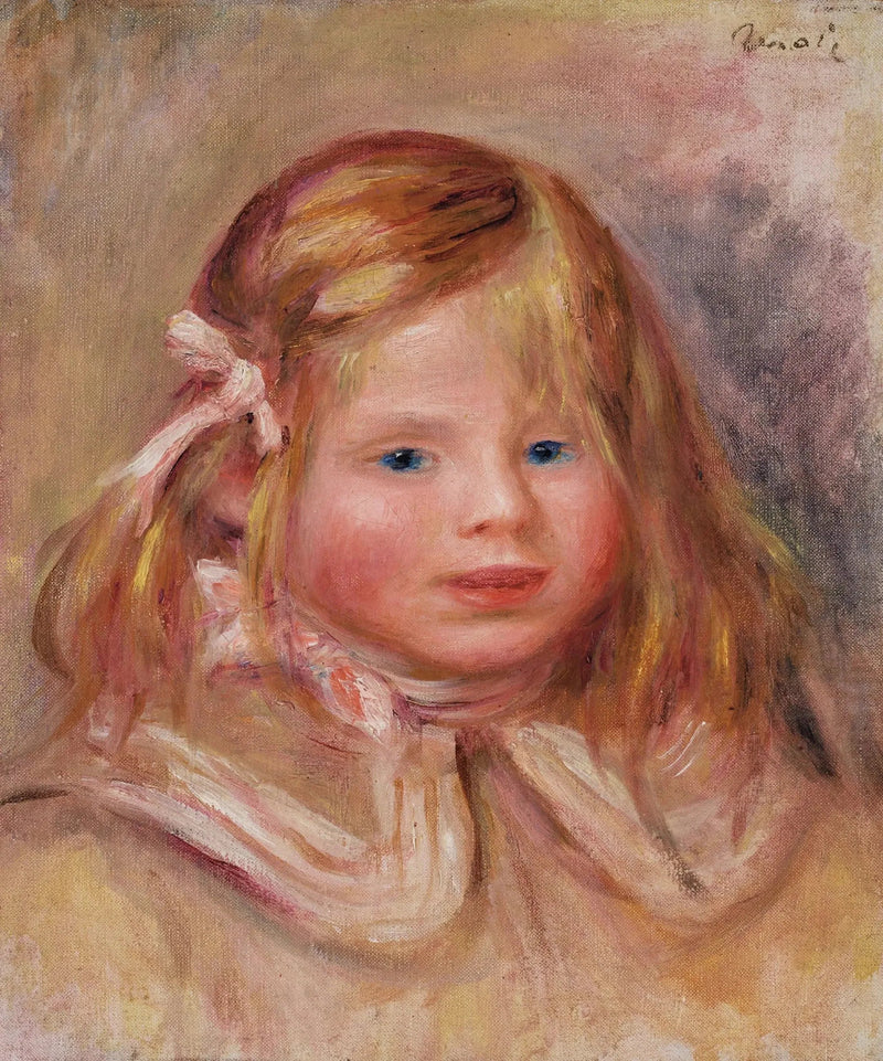 Coco met de roze strik - Pierre-Auguste Renoir