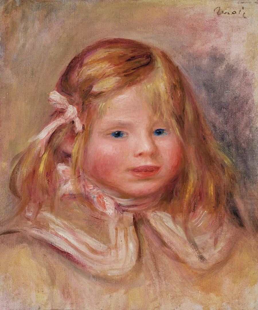 Coco met de roze strik - Pierre-Auguste Renoir