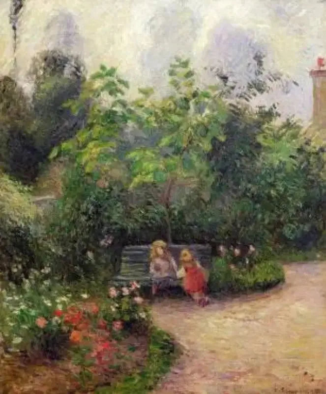 Tuinhoek bij het Hermitage. Pontoise - Camille Pissarro