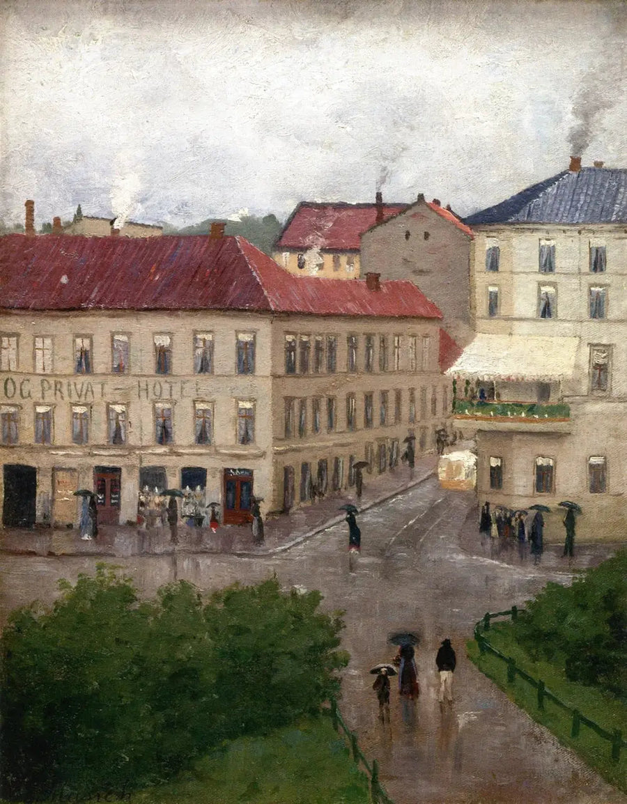 Straathoek op Karl Johan, Grand Café - Edvard Munch