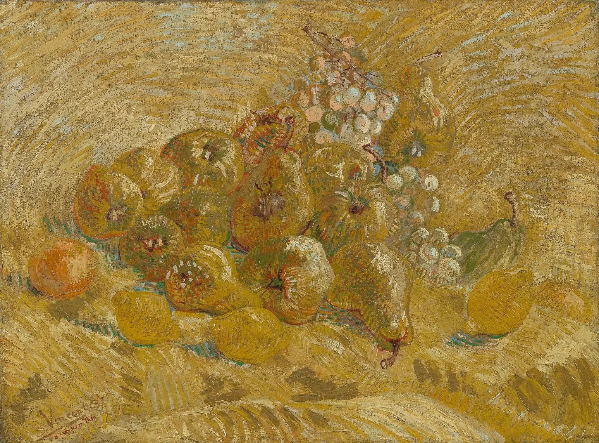 Coings, citrons, poires et raisins - Vincent van Gogh image 1 reproduction de peinture à l’huile
