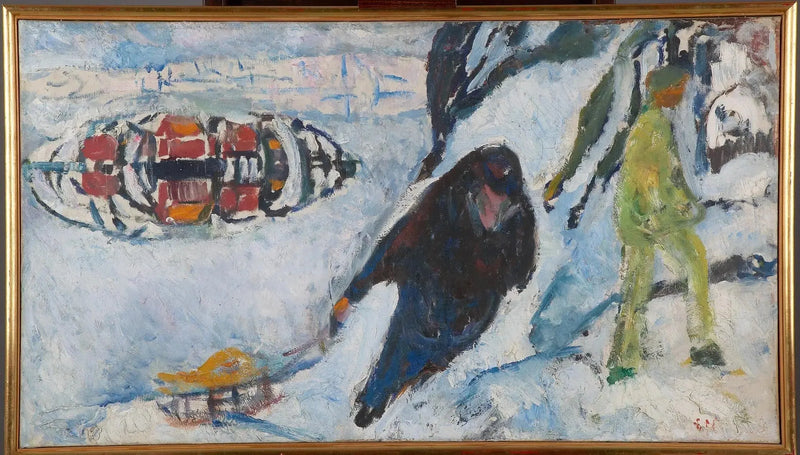 Heuvel met slee - Edvard Munch