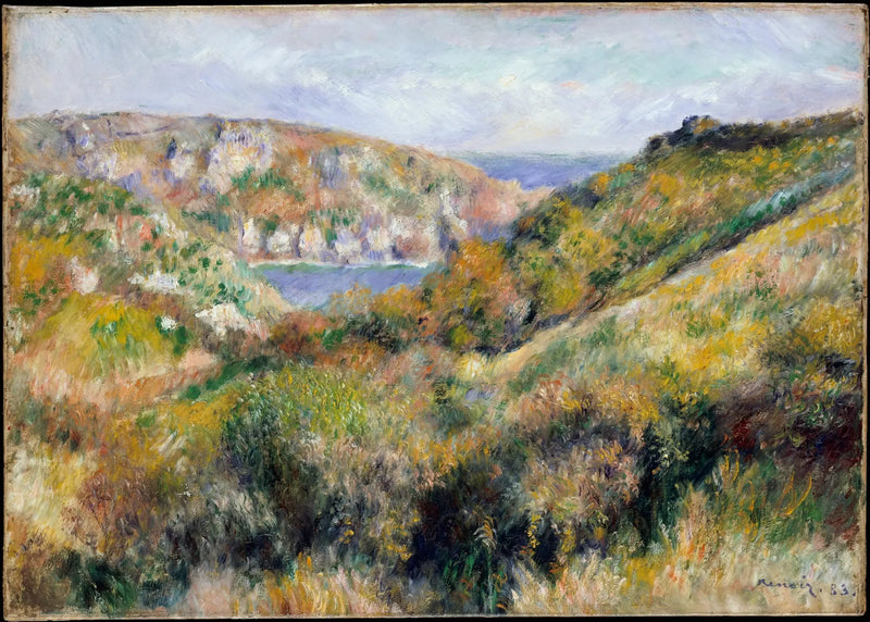 Heuvels rond de de baai van Moulin Huet, Guernsey - Pierre-Auguste Renoir