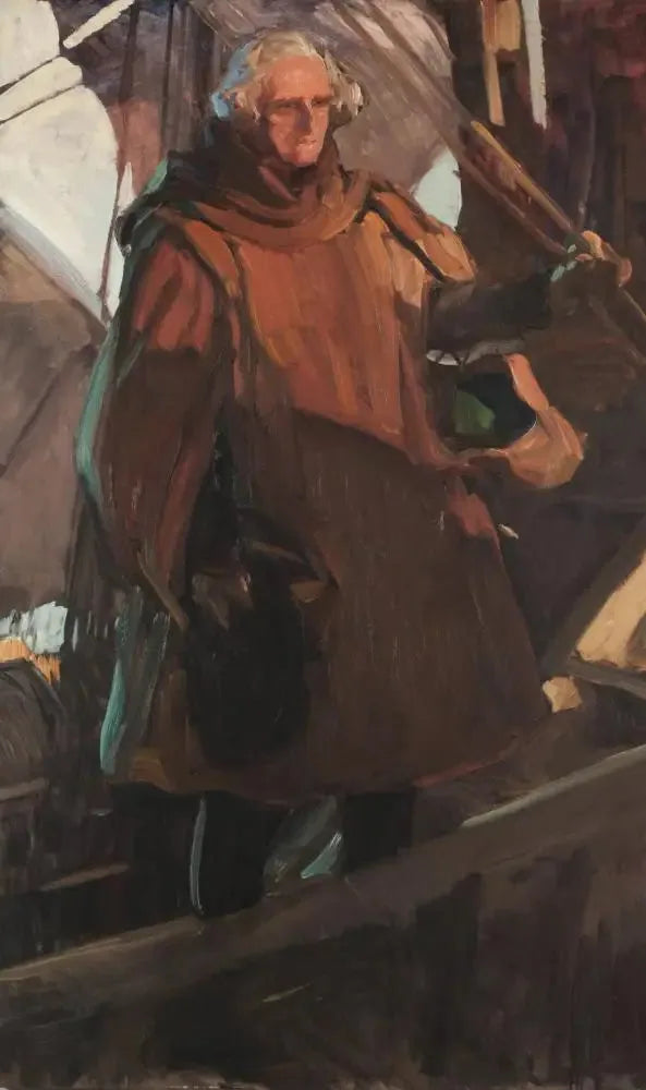 Colomb die Palos verlaat (in halfschaduw) - Joaquín Sorolla