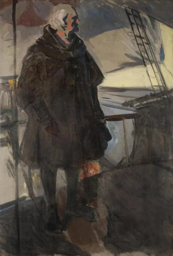 Colomb die Palos verlaat (profiel naar rechts, gezicht naar de achtersteven) - Joaquín Sorolla