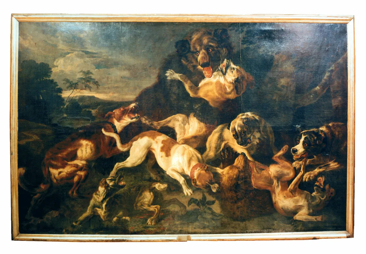 Combats de chiens et d'ours - Frans Snyders image 1 reproduction artisanale de tableau