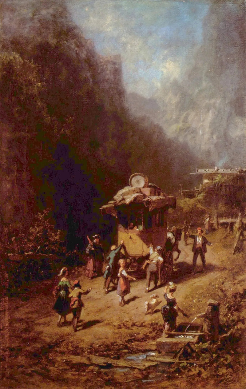 Compagnie van de rondreizende kunstenaars - Carl Spitzweg