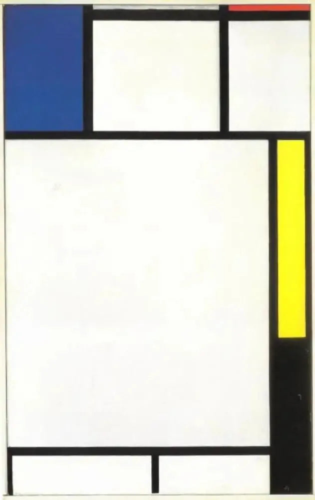 Compositie met blauw, rood, geel en zwart - Piet Mondrian