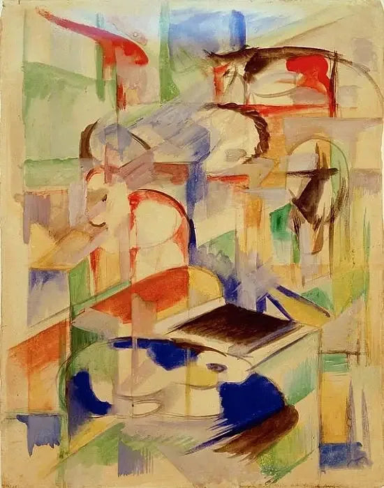 Compositie met dieren - Franz Marc