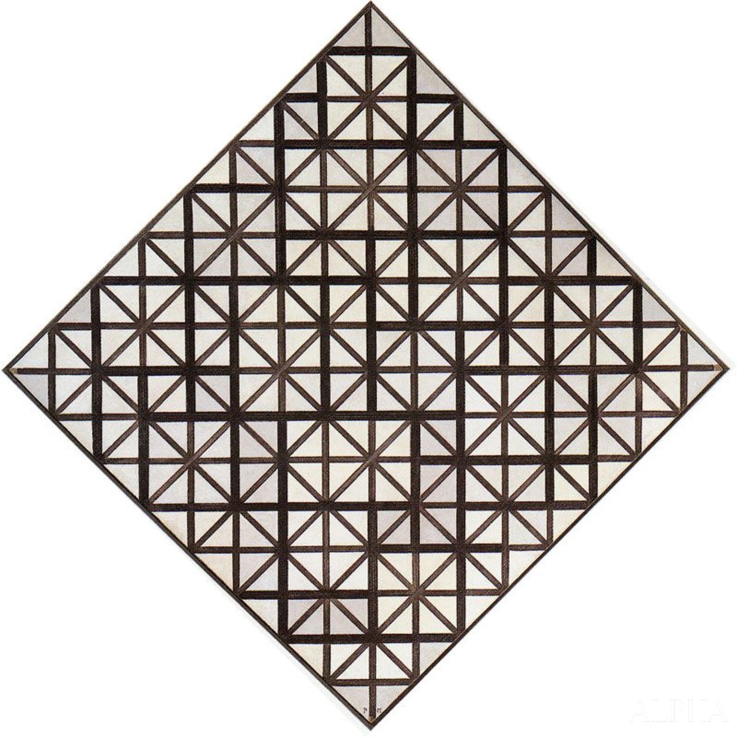 Compositie met grijze lijnen - Mondrian - Reproducties van schilderijen en hoogwaardige schilderijen
