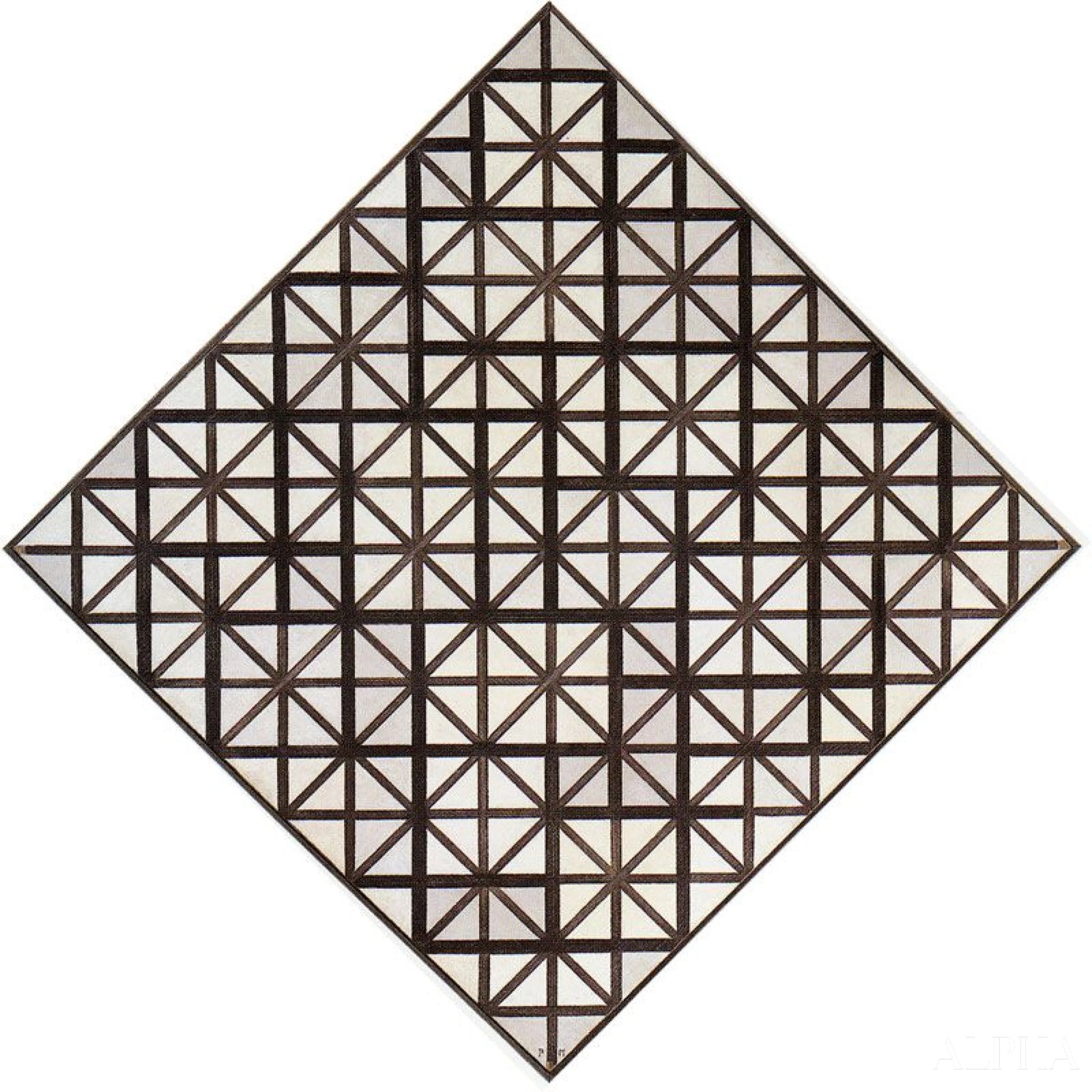 Compositie met grijze lijnen - Mondrian - Reproducties van schilderijen en hoogwaardige schilderijen