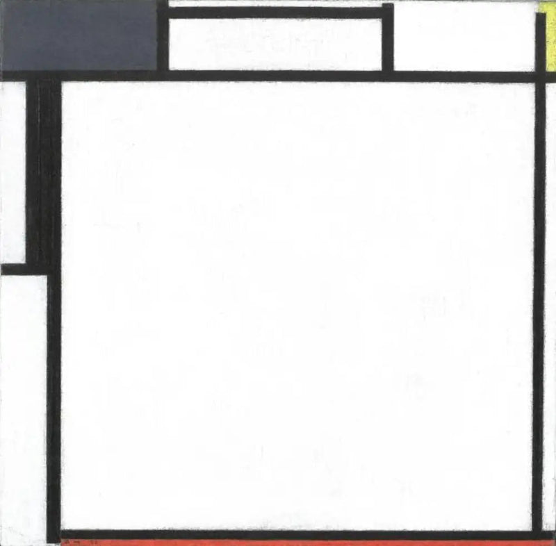 Compositie met blauw, geel, zwart en rood - Piet Mondrian