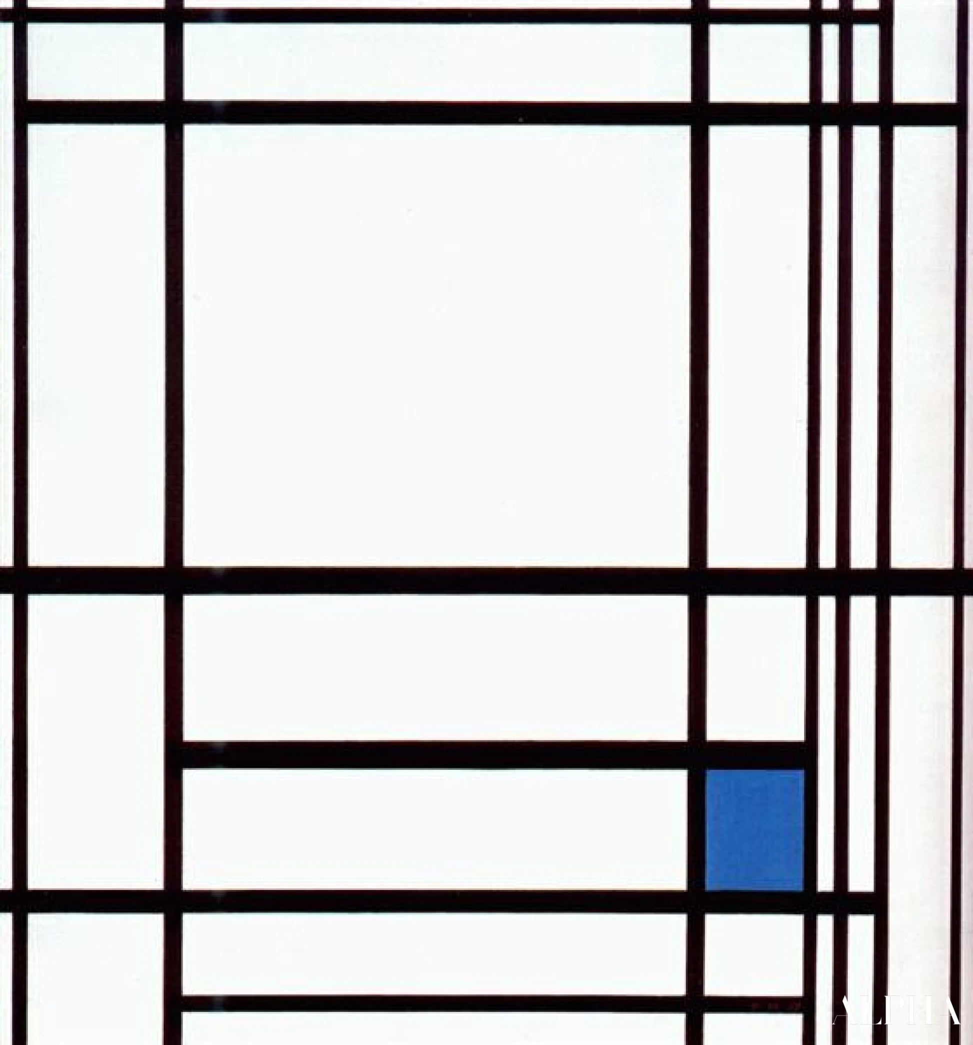 Compositie met blauw - Mondrian - Reproducties van schilderijen en hoogwaardige schilderijen