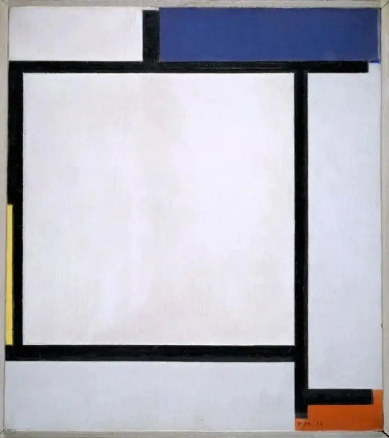 Compositie met blauw, zwart, geel en rood - Piet Mondrian