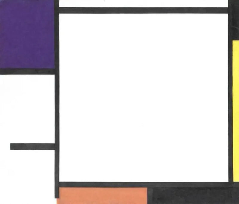 Compositie met blauw, zwart, geel en rood - Piet Mondrian