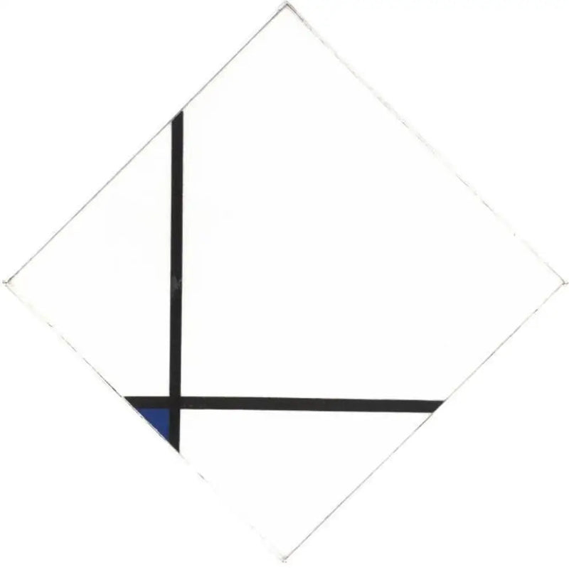 Compositie met blauw - Piet Mondrian