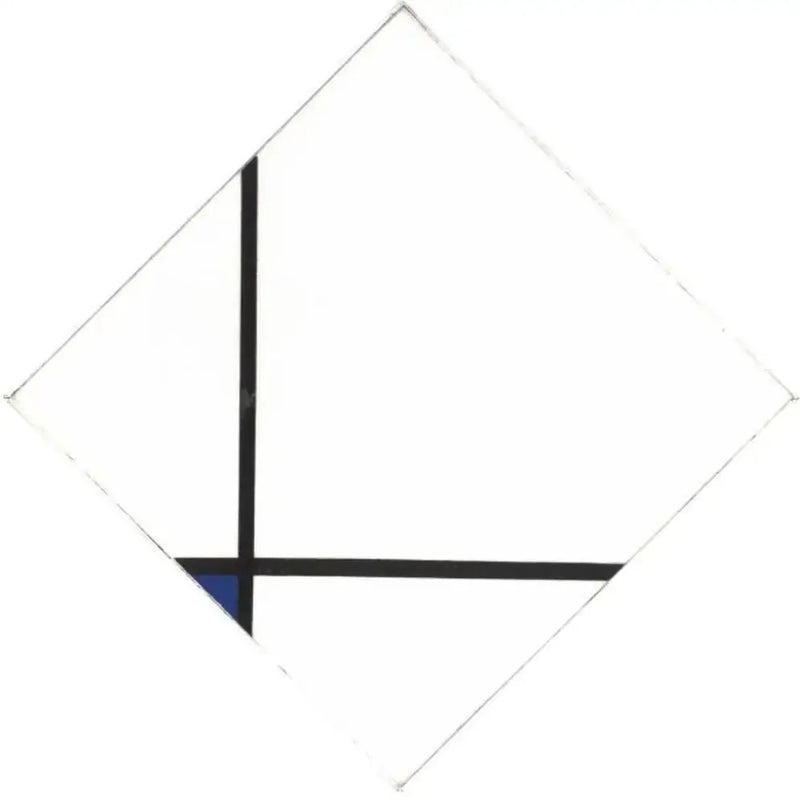 Compositie met blauw - Piet Mondrian