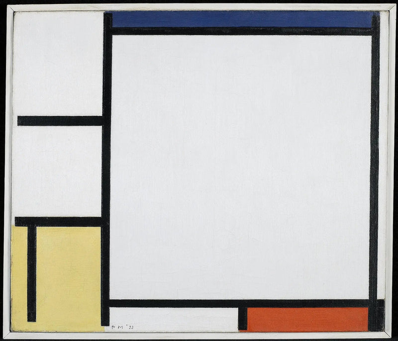 Compositie met blauw, rood, geel en zwart - Piet Mondrian