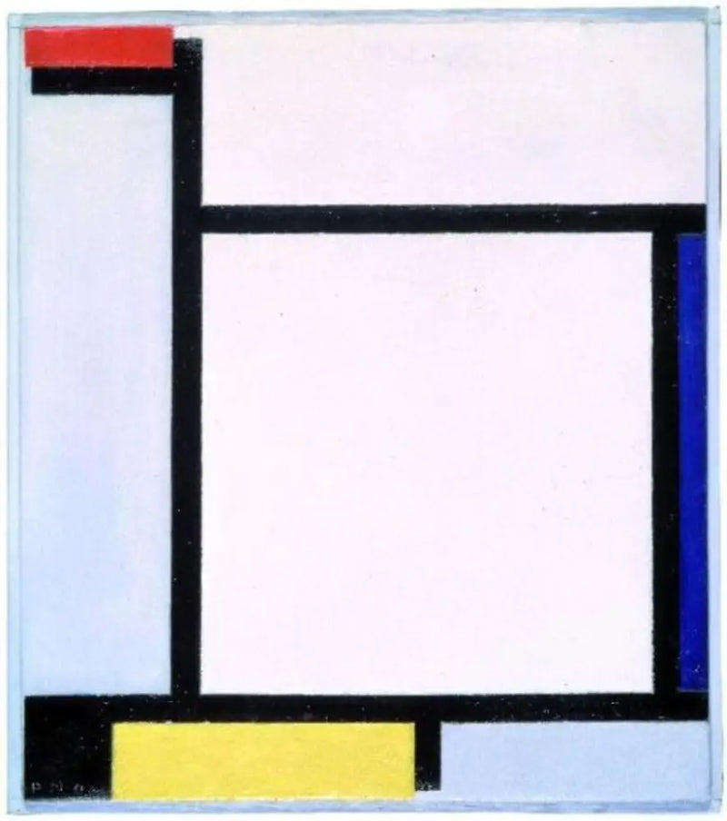 Compositie met rood, blauw, zwart, geel en grijs - Piet Mondrian