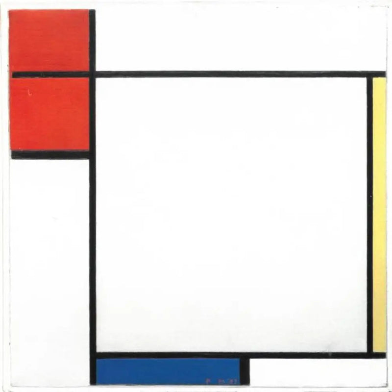 Compositie met rood, geel en blauw - Piet Mondrian