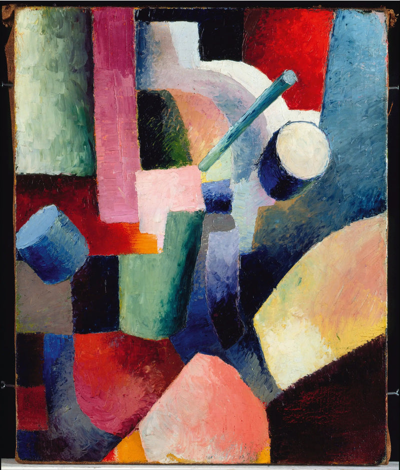 Kleurrijke compositie van vormen - August Macke