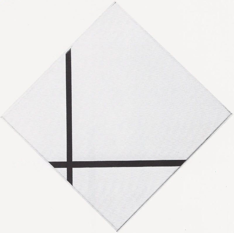 Ruitvormige compositie met twee lijnen - Piet Mondrian