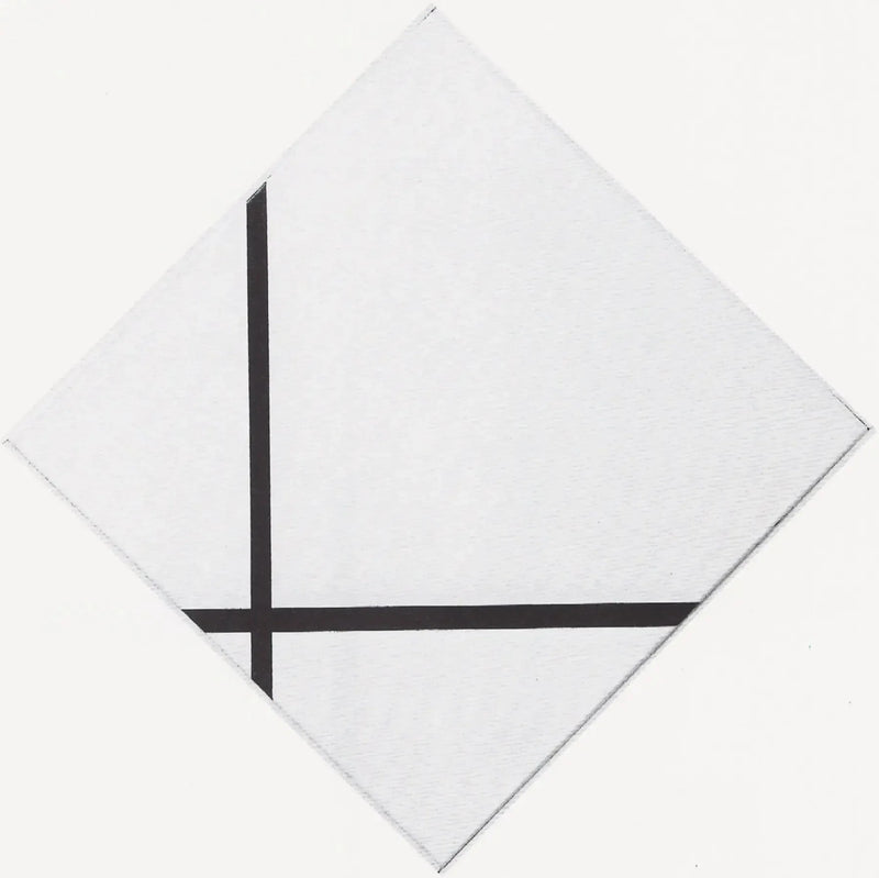 Ruitvormige compositie met twee lijnen - Piet Mondrian