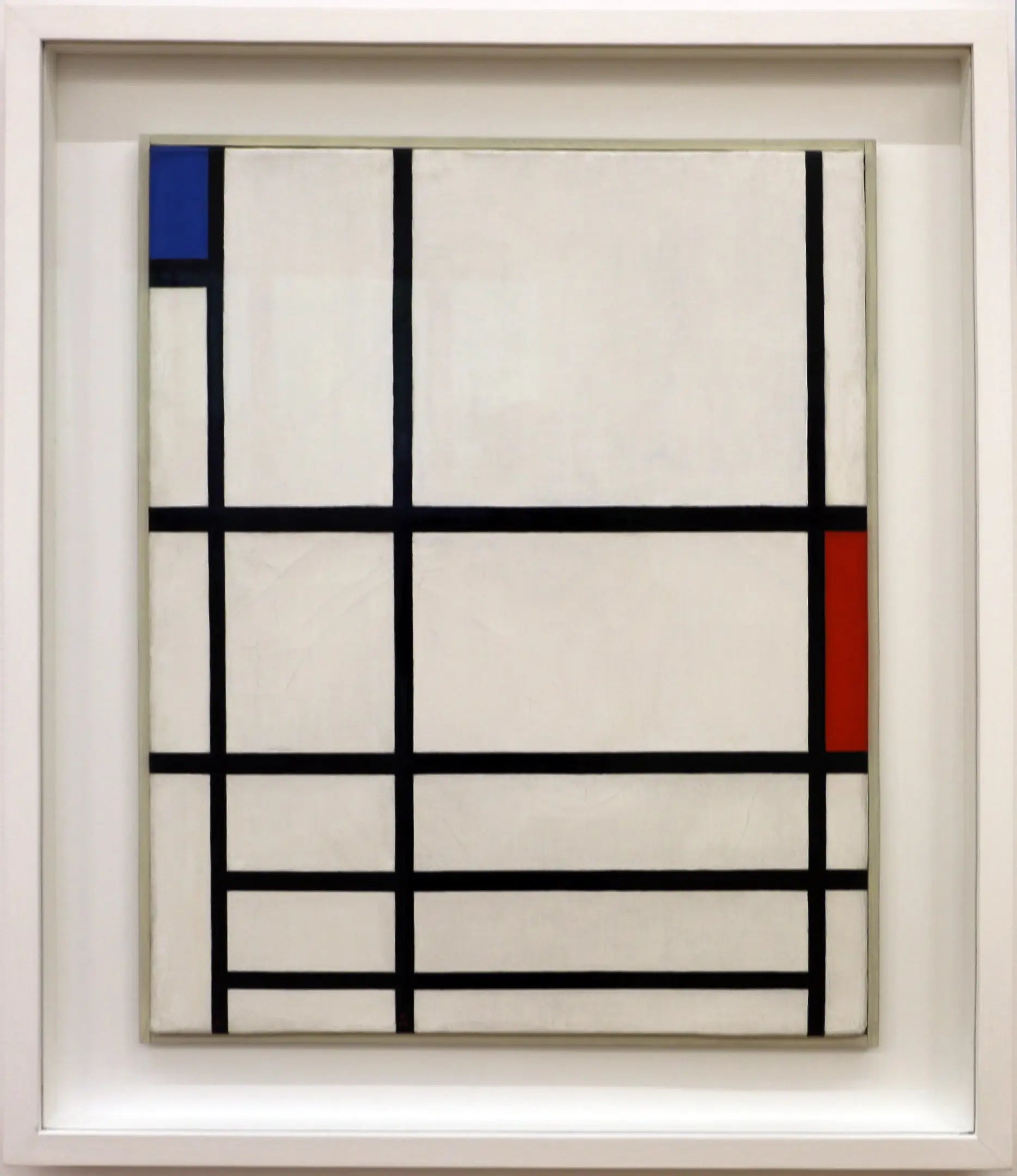 Composition en rouge, bleu et blanc II - Piet Mondrian image 1 tableau peint à l’huile sur toile