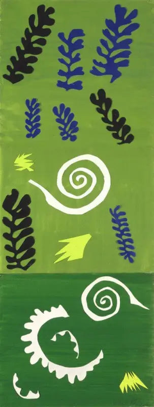 Compositie groene achtergrond - Henri Matisse