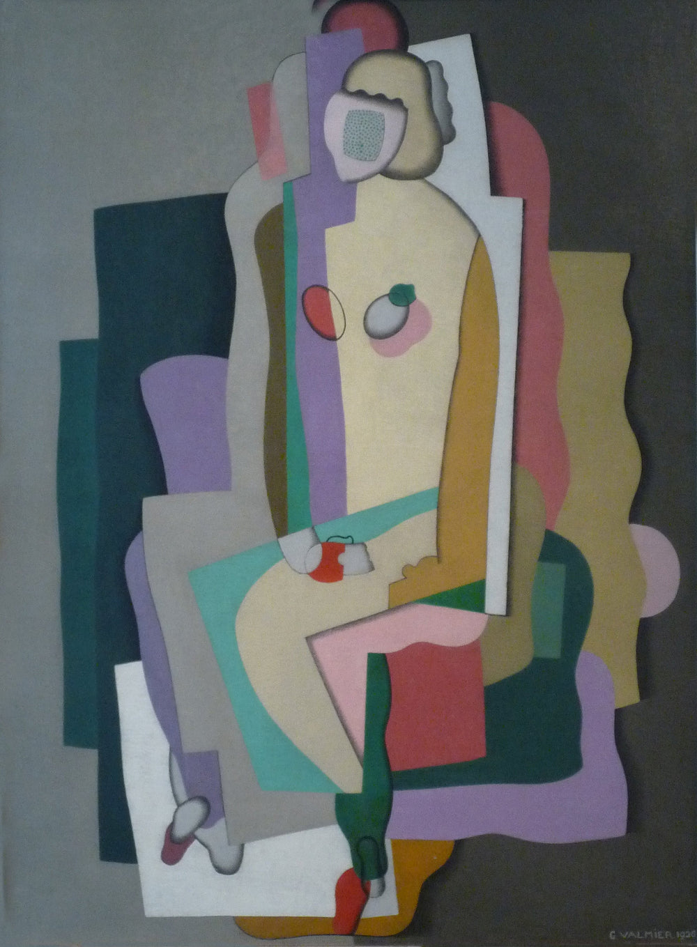 Composition - Georges Valmier image 1 tableau peint à l’huile sur toile
