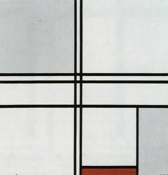 Compositie (n° 1) Grijs-Rood - Piet Mondrian