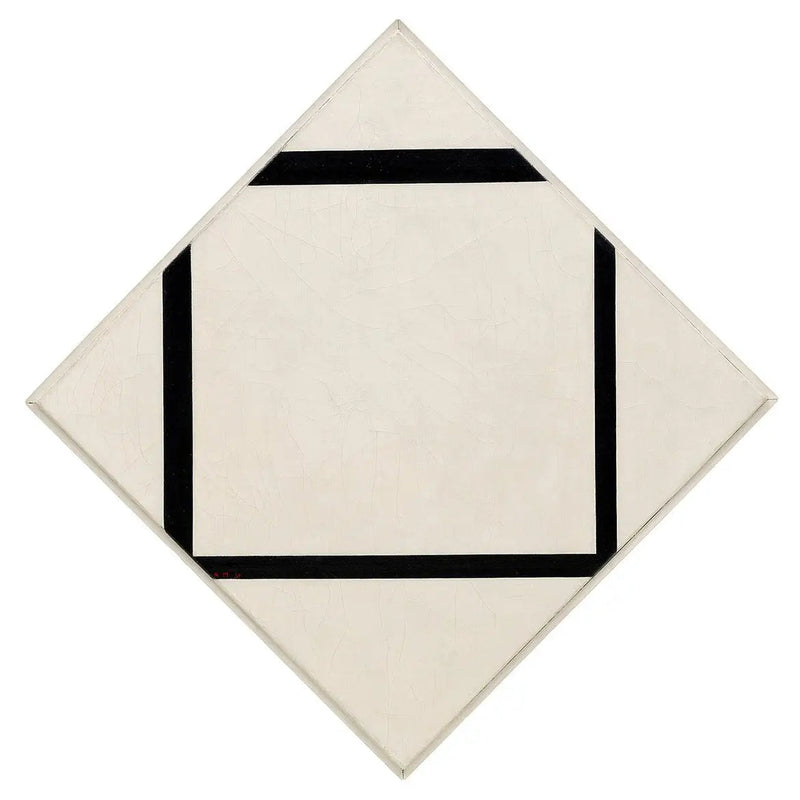 Compositie nr. 1: Ruit met vier lijnen - Piet Mondrian