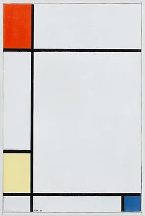 Compositie nr. III met rood, geel en blauw - Piet Mondrian