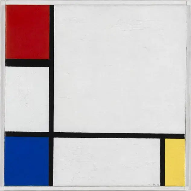 Compositie nr. IV, met rood, blauw en geel - Piet Mondrian