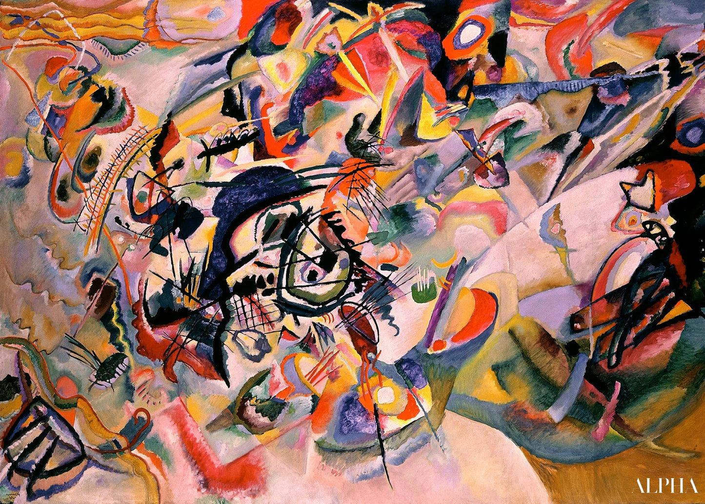 'Compositie VII - Vassily Kandinsky - Reproducties van schilderijen en hoogwaardige schilderijen'