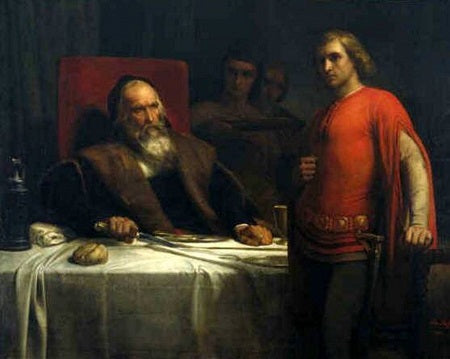 Graaf Eberhard van Württemberg en zijn zoon - Ary Scheffer