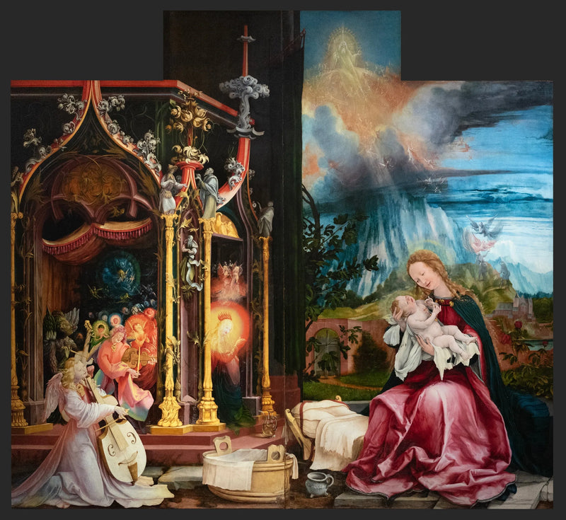 Concert van de Engelen en Geboorte - Matthias Grünewald