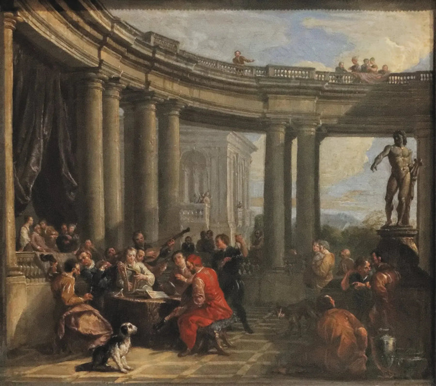 Concert gegeven in het interieur van een ronde Dorische galerij - Giovanni Paolo Panini

Source:
Concert donné dans l'intérieur d'une galerie circulaire d'ordre dorique - Giovanni Paolo Panini
