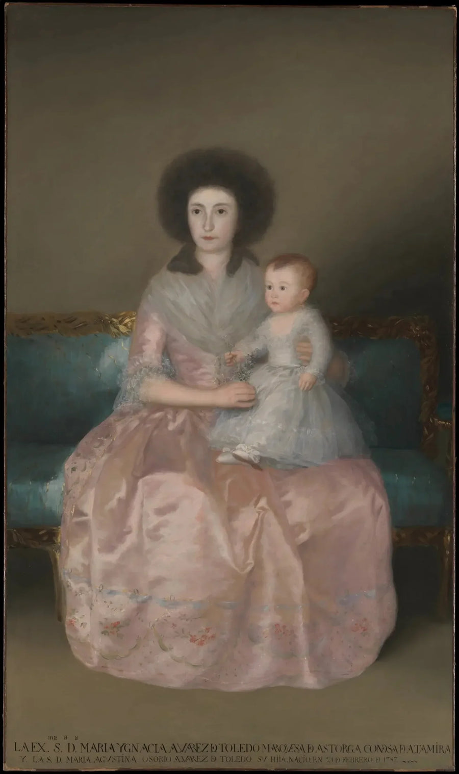 Condesa de Altamira en haar dochter, María Agustina - Francisco de Goya