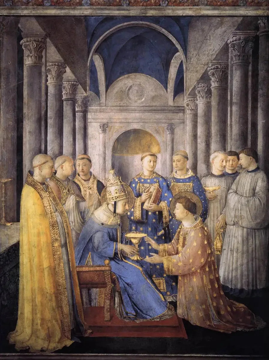 Diakonale consecratie van Sint Laurentius - Fra Angelico

Source:
Consécration diaconale de Saint Laurent - Fra Angelico