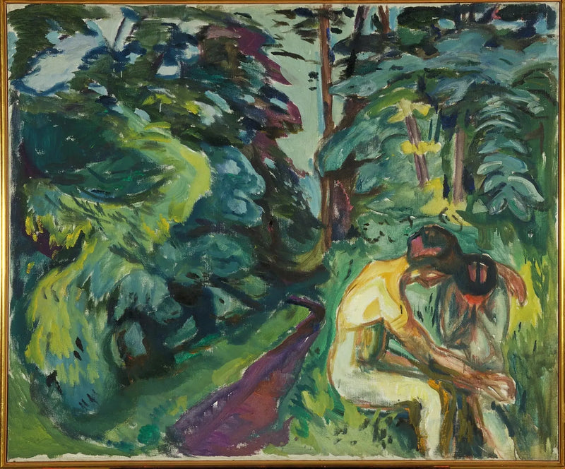 Troost in het bos - Edvard Munch