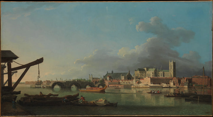 De bouw van de Westminster Bridge - Samuel Scott