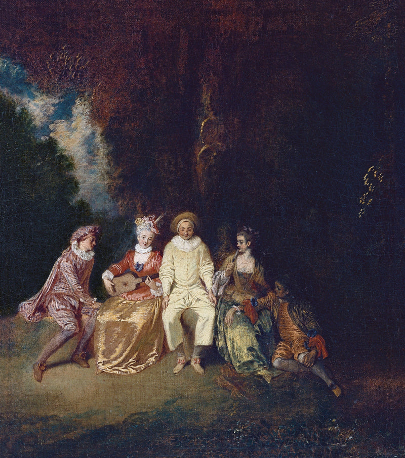 Pierrot-inhoud - Antoine Watteau