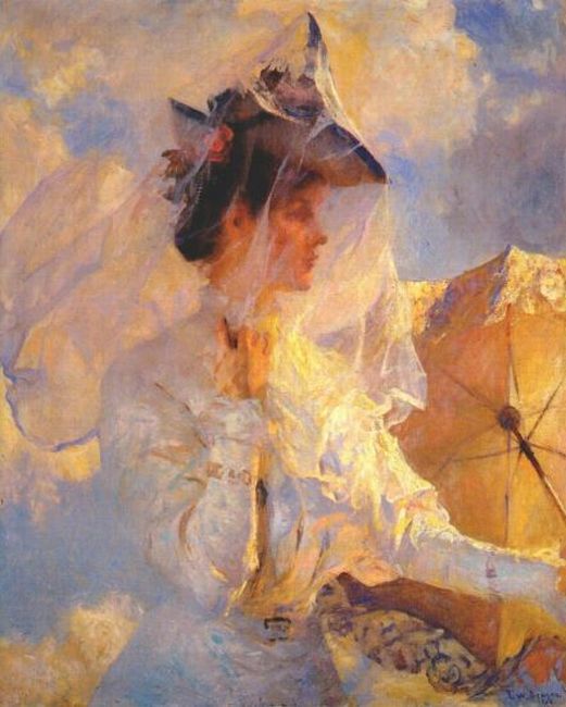 Tegen de hemel - Frank Weston Benson