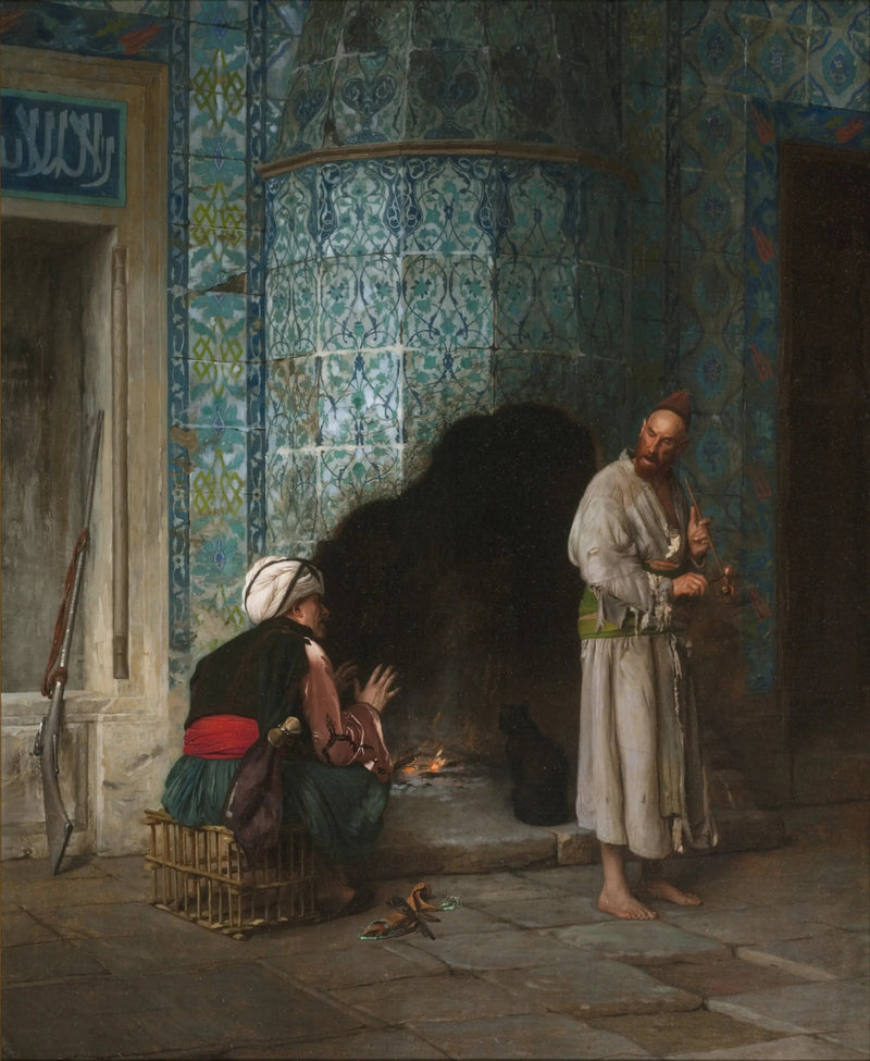 Gesprek bij het haardvuur - Jean-Léon Gérôme